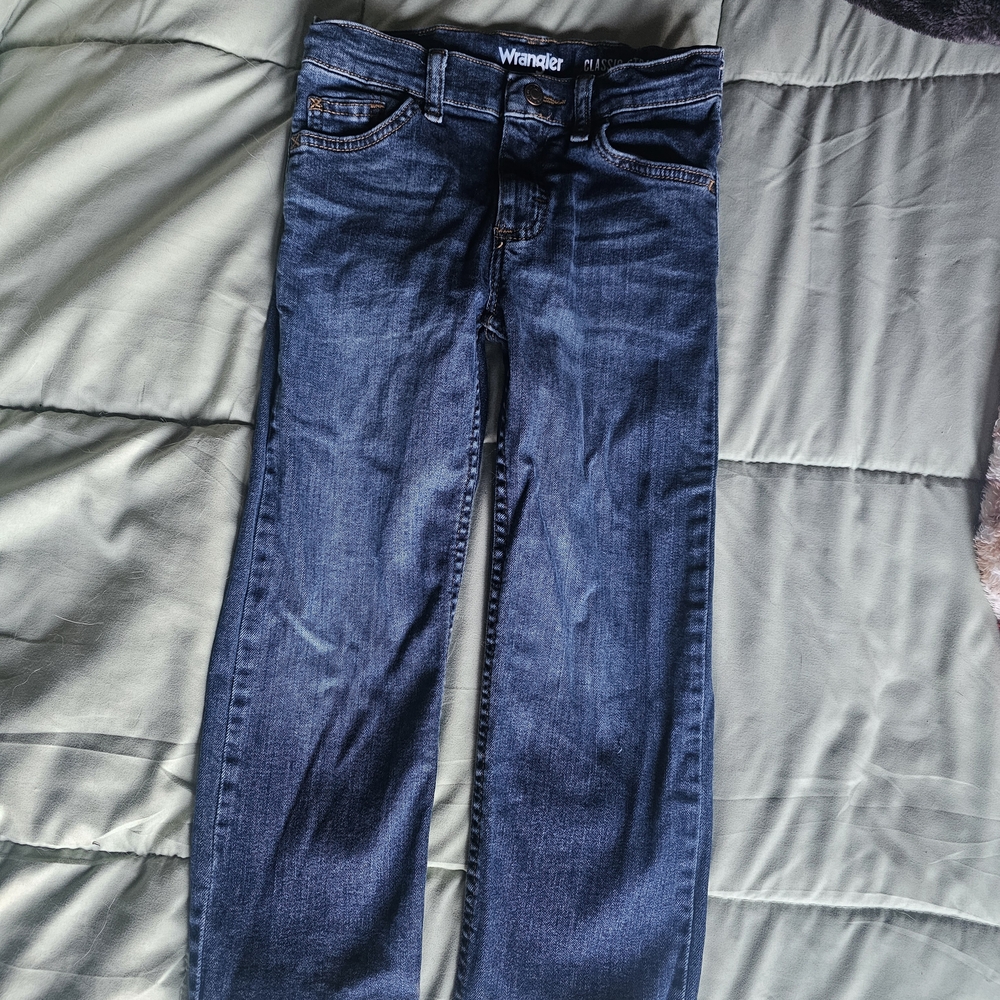 Wrangler Boys Dark Blue Straight Leg Jeans